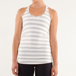 Lululemon Cool Racerback Micro Macro Polar Cream Silver Slate